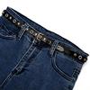 New Belt Decoration, Small Belt, Fashionable, Simple and Versatile Casual, Rivets, Women's Belt Round Holes