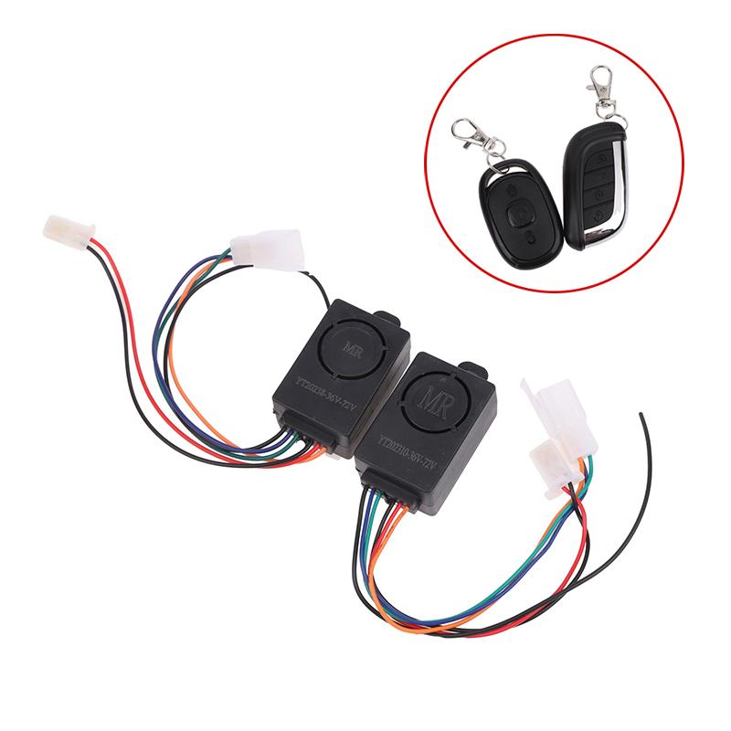 Smart Electric Scooter Bicycle Security Anti Lost Remote Control Detector Alarm 36V-72V 125dB E-Bike Anti-theft Alarm System