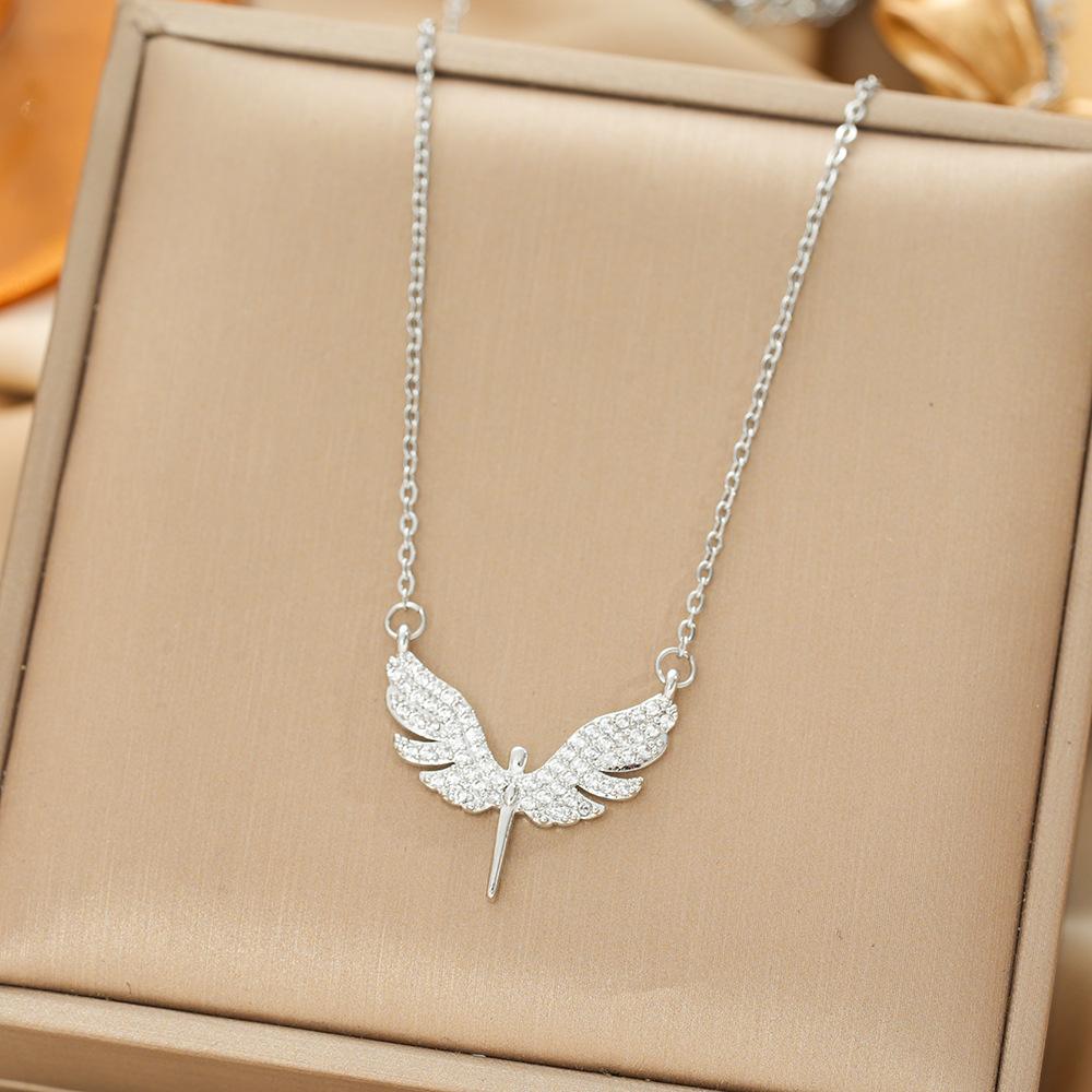 Titanium Steel Necklace For Women Elegant Simple Fashion Zircon Collarbone Chain Light Luxury Niche Jewelry