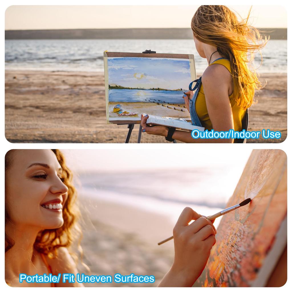 PATIKIL Painting Easel Stand, 17" to 66" Adjustable Aluminum Metal Tripod Artist Display Easel for Table/Flow Painting, with Portable Bag, Black