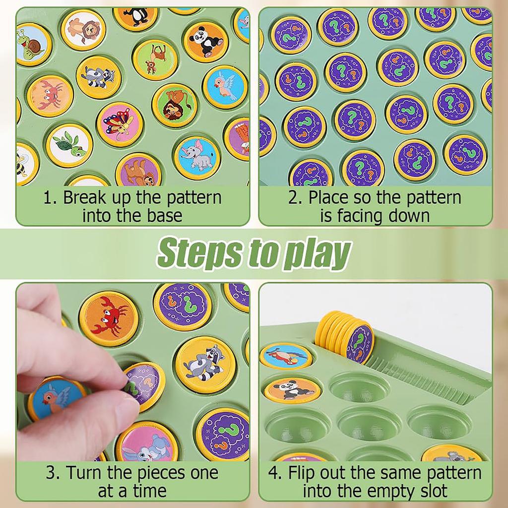 Flip Chess Memory Animal Flip Chess Game Memory Flip Chess Fruit Flip Chess Board Game