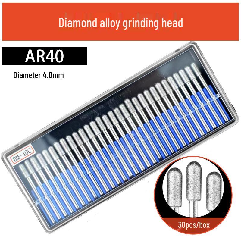 3mm Diamant-Karborund-Schleifkopf für Elektro-/Druckluftschleifer - Kugelförmige Nadel zum Gravieren & Aufbohren