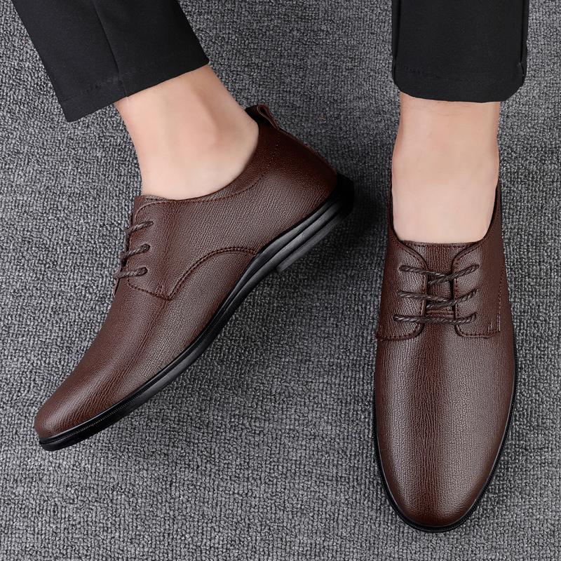 Fashionable men's leather shoesBusiness casual Casual Shoes For Men Flat Platform Walking Shoes Outdoor Footwear Loafers