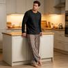Men's Pajama Set Long Sleeve Sleepwear Loungewear for Nighttime and Relaxing at Home