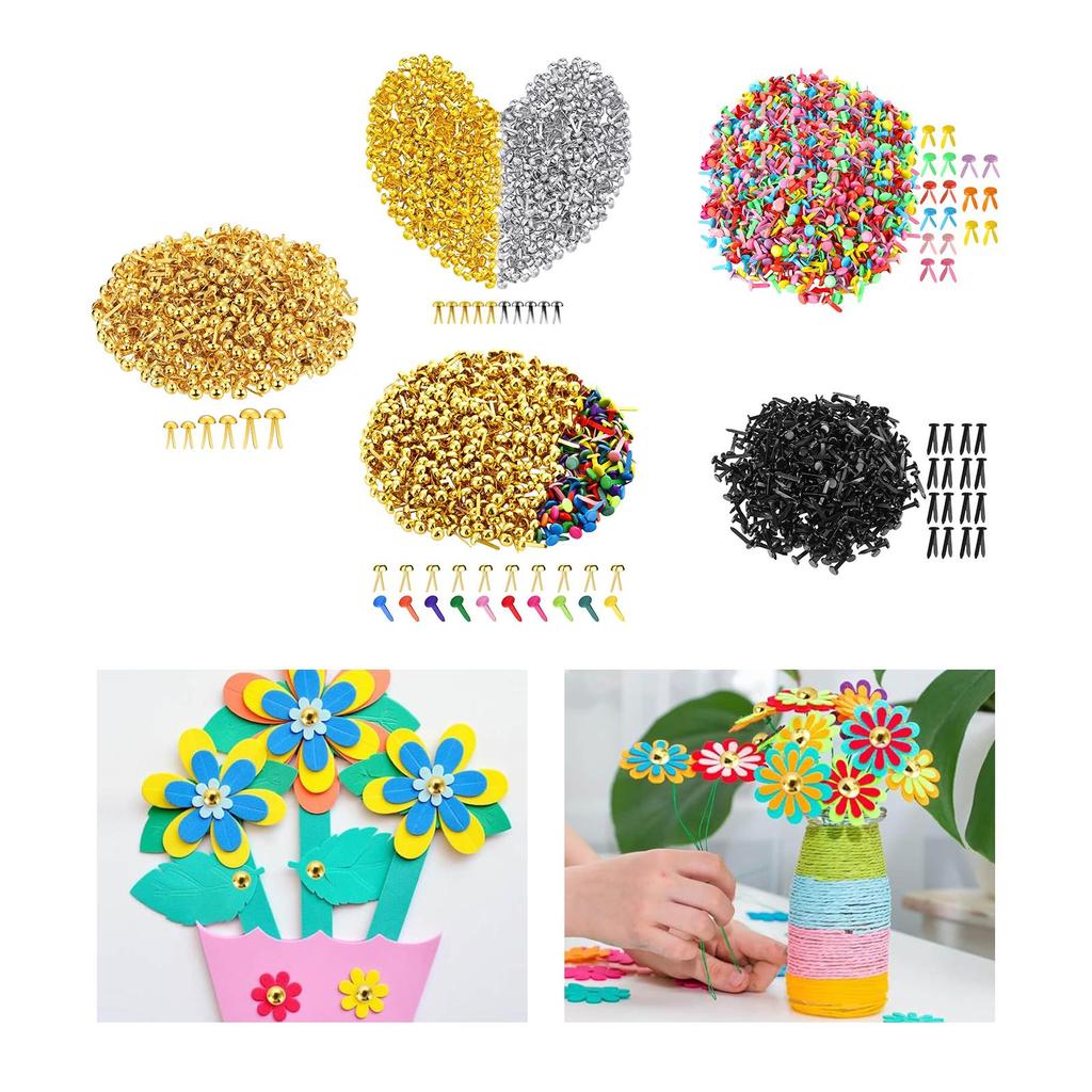 Paper Fasteners Brads Multi Size Split Pins Crafting Tools for Home Office Card Making