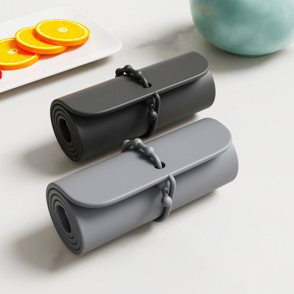 Washable Long Non-slip Mat Multifunctional Bundle Design Kitchen Countertop Insulation Mat Sink Water Prevent Silicone Drain Pad