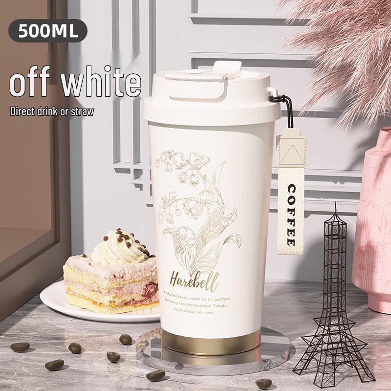 Portable Lily of the Valley Patterned Insulated Bottle with Rope