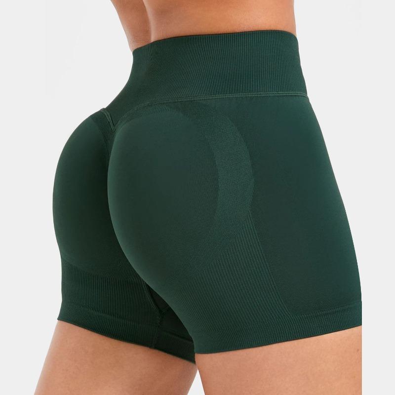 Seamless yoga pants high waist peach buttocks tight yoga shorts outside sports running fitness pants women