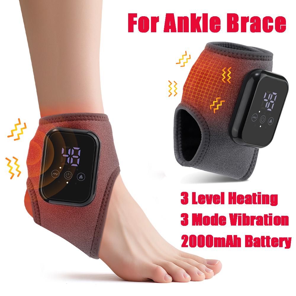 Electric Heating Ankle Massage Belt Hot Compress Vibration Massage Hand Wrist & Foot Ankle Guard Band Carpal Wrap Support Brace