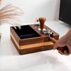 Coffee Grounds Bin with Tool Holder Wooden Tamping Station Functional Maker