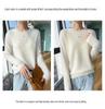 Women's Cashmere Round Neck Sweater: Solid Color, Long Sleeve, Autumn/Winter Knit Top