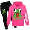Boys Comfortable Warm Sweater Casual Hooded Loose Printing Clothing Sets Boys