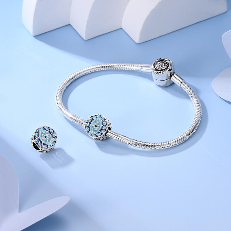 Original Charmscopper Marine Element Blue Abyss Eye Beads Fit Charms Platabracelets For Women Jewelry Making Diy Gifts