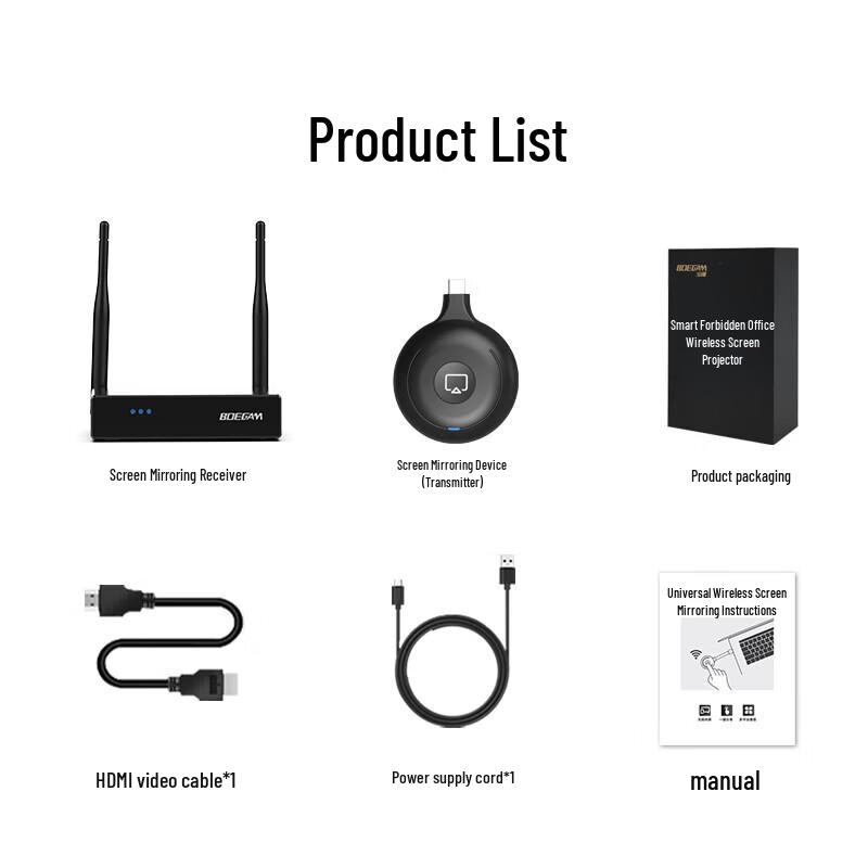 BOEGAM Wireless HDMI Presentation System (CN Version)