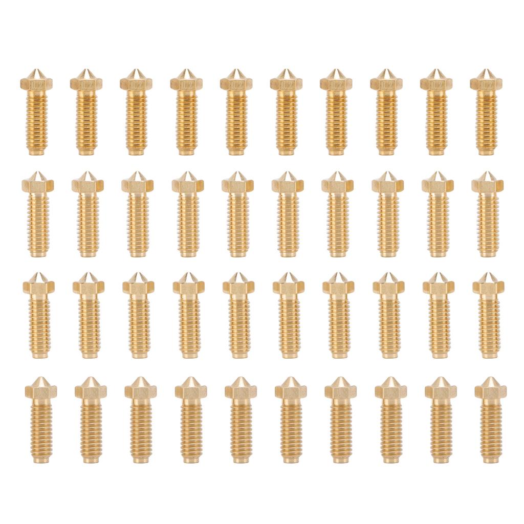 40Pcs 3D Printer Nozzle Set Replacement for Kobra S1 3 Combo Combo Pro 0.2 0.4 0.6 0.8mm Brass Nozzle Set