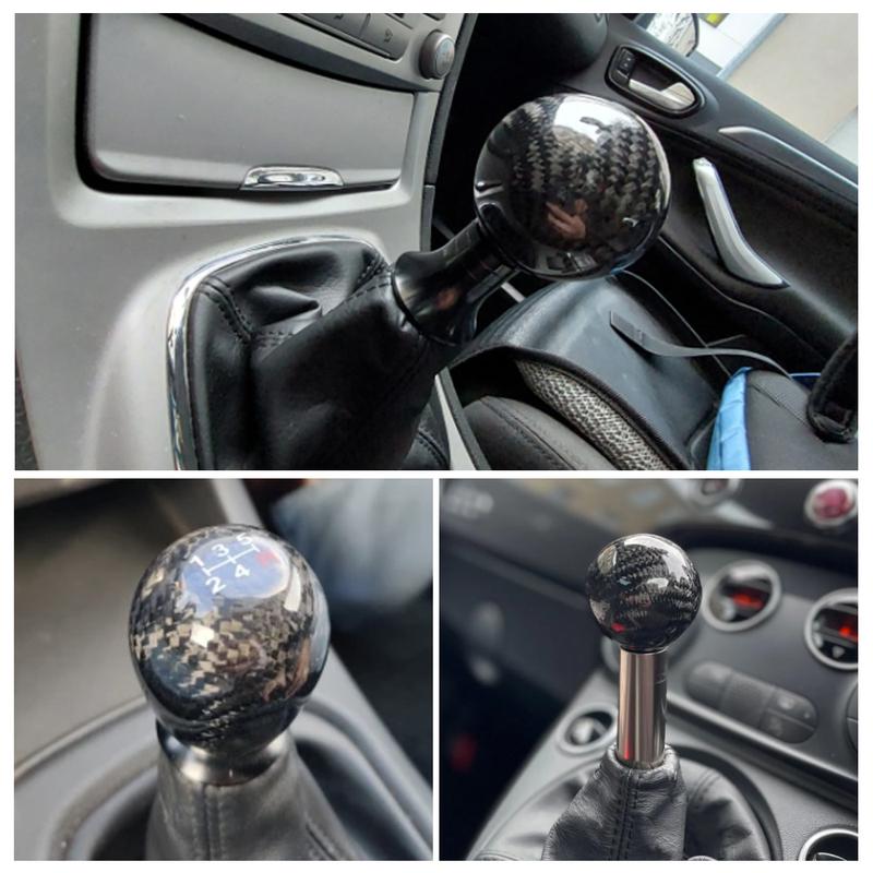 5/6 Speed Carbon Fiber Style JDM Gear Shift Knob 8MM 10MM 12MM Universal Shape Manual Transmission Shifter Lever Knob