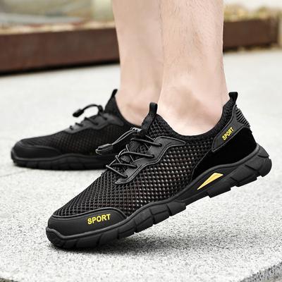 Fashion High Quality Brand Men's Park Walking Shoes Anti Slip Soft Soled Men's Driving Shoes Simple Mesh Casual Shoes Versatile