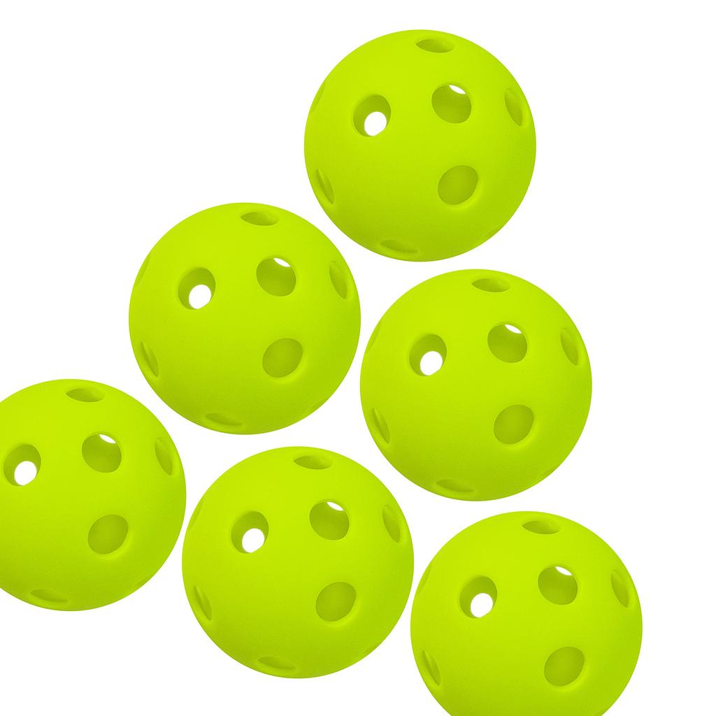 6 Packs 26 Holes Indoor Pickleball Balls for Indoor Courts