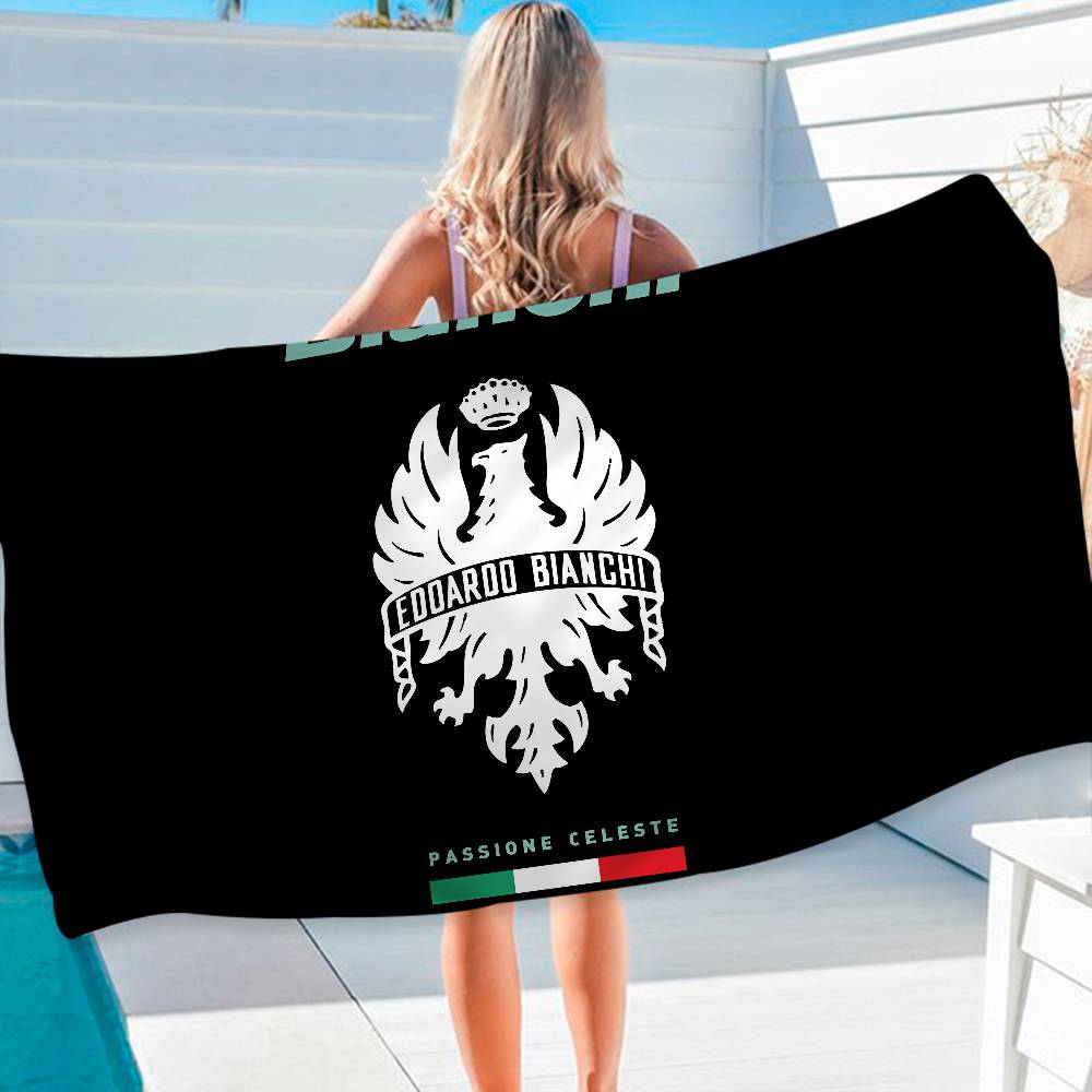 

B-Bianchi LOGO Microfiber Beach Towel Absorbent Quick dry Soft Yoga Swimming Resort Mountain Climbing Towel W40*H60(CM)