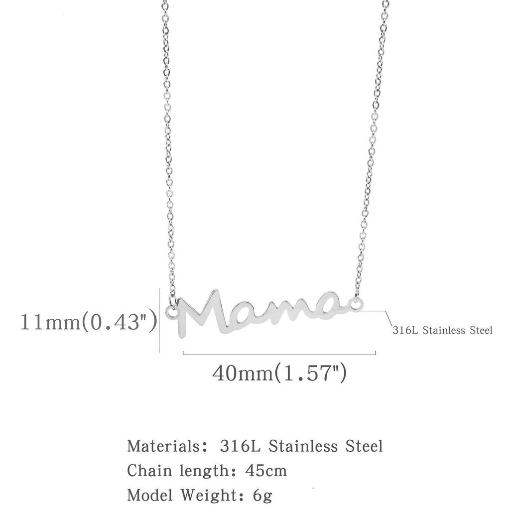 Mother's Day Heart Pendant Necklace - Love Letter Design