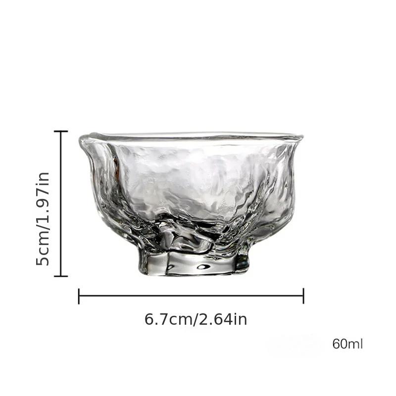 High Borosilicate Glass Tea Cup Set Transparent Small Tea Bowl Multiple Styles Home Use Owner Cup