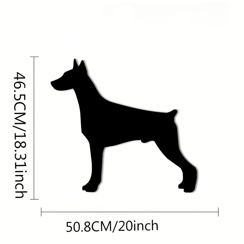 Plaque Murale Métallique Doberman Pinscher Silhouette De Chien Décoration Murale Élégante, Hanging Wall Art, Et Décor Métallique