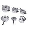 Cookware Set Stainless Steel Kitchen Pots and Pans Set with Tea Kettle Glass Lids for Cooking Frying Boiling Stewing