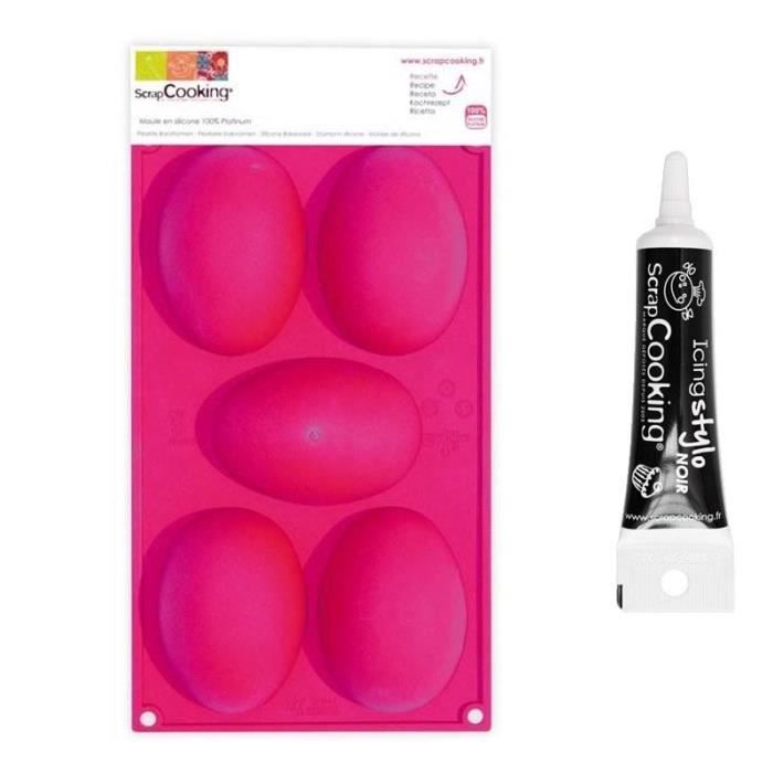Moule à oeufs de Pâques - SCRAPCOOKING - A cake - 16 cm - Silicone - Noir