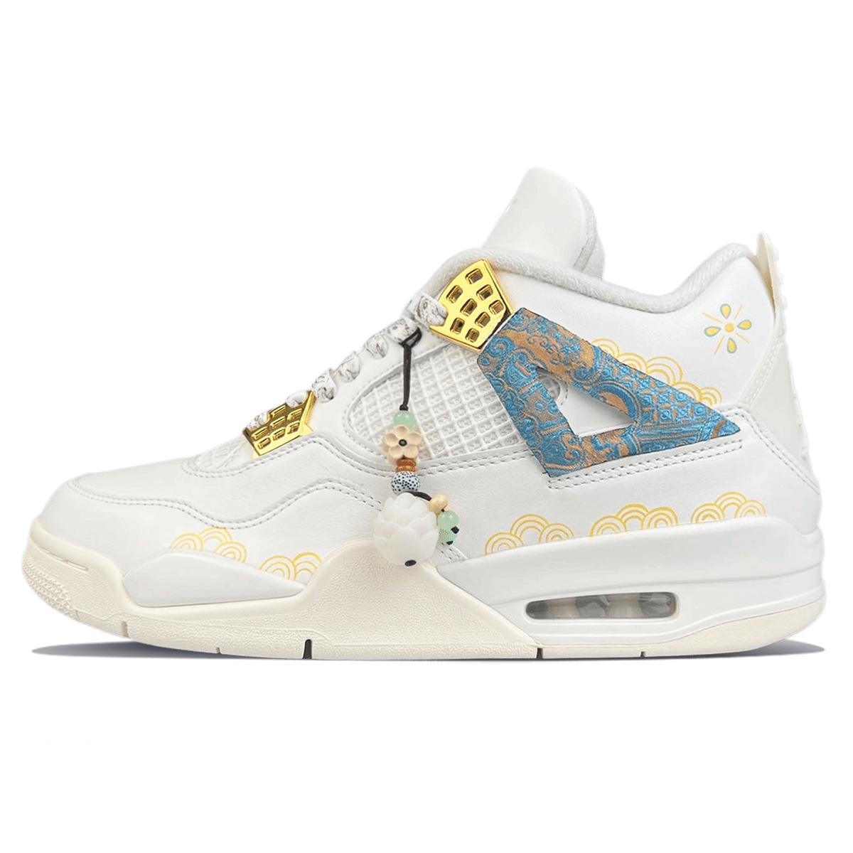 

Jordan Air Jordan 4 Abrasion Resistant Abrasion Resistant Mid top Vintage Basketball Shoes Women s White Gold AQ9129-170(Team401-) 38.5