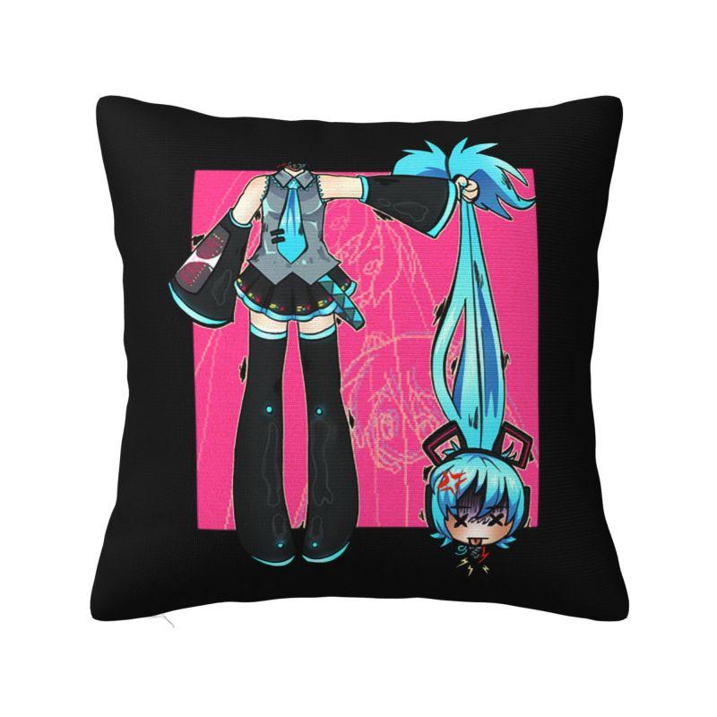 Custom Hatsunes Miku Anime Nordic Throw Pillow Covers Cartoon Manga Chair Cushion