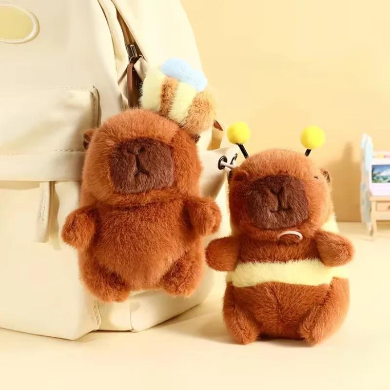 2025 Capibara Shoot Shake Wings Bee Capybara Backpack Capybara Doll Catch Doll Cute Women's Plush Birthday Gift stuffed animals