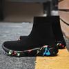 Socks Sneakers Women Men Knit Upper Breathable Sport Shoes Sock Boots Woman Chunky Shoes High Top Running Shoes For Men Women