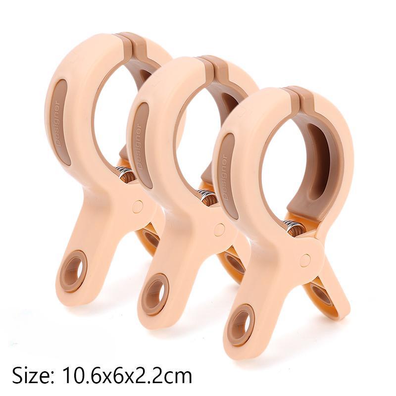 

Большие зажимы для пляжных полотенец, пластиковые прочные ветрозащитные прищепки для одежды, подвесной зажим для одеяла, многоразовая нескользящая фиксированная прищепка для сушки 3pcs розовый