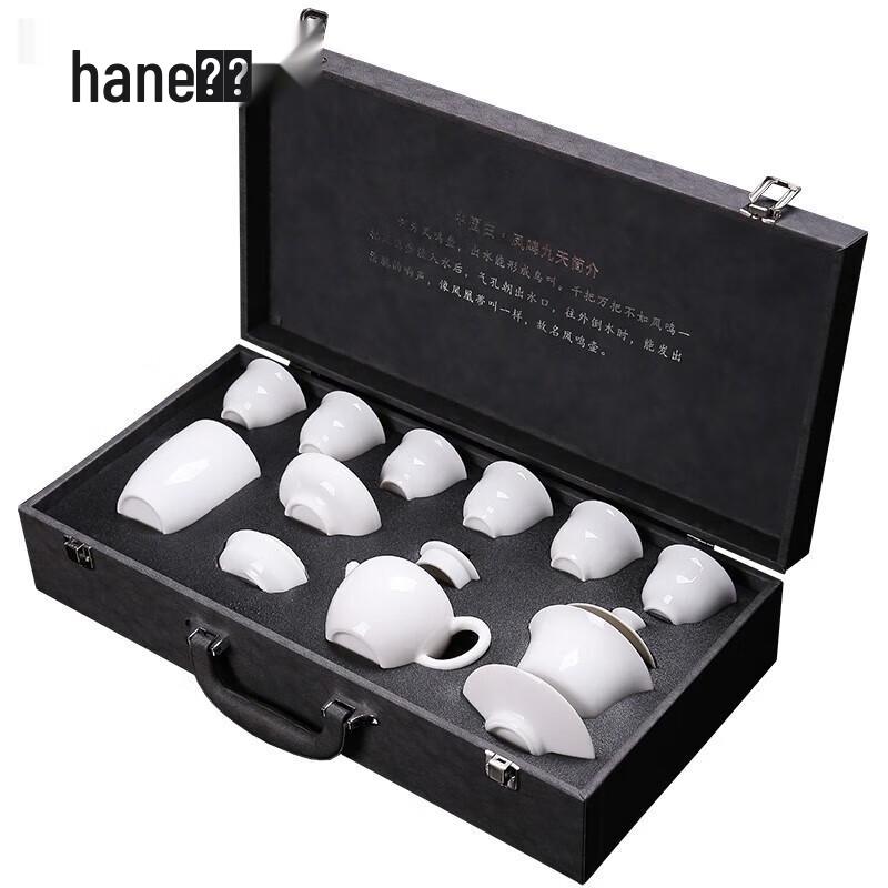 Hanle Suet Jade Porcelain Phoenix Tea Set