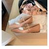 Sheepskin Version~ French Gentle Shoes Small Gold Buckle One Word with Pointed Head Flat Shoes Mary Jane Shoes Women's Single Shoes