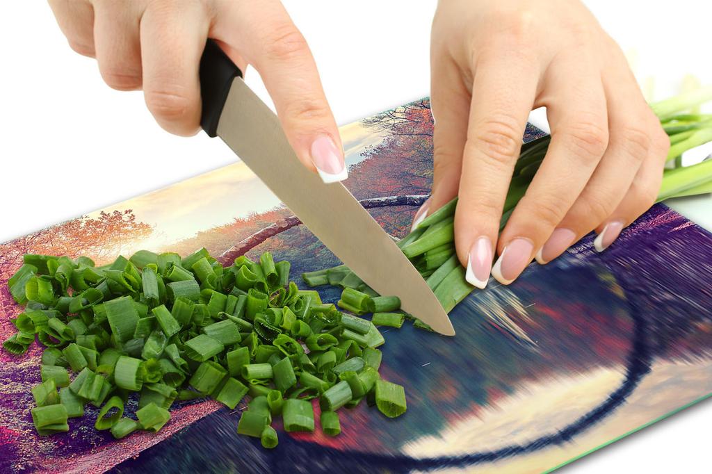 Szklana Płyta Deska Do Krojenia 52X40 Krajobraz