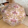 1 pièce Ornement Floral Diamants Parapluie-8 baleines Renforcé, Ouverture Automatique, Léger et Durable, Joli Accessoire de Mode pour l'Extérieur-P112