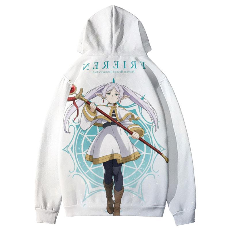 Anime Frieren At the Funeral Men Women Hoodies Autumn Casual Pullover Sweats Hoodie Fashion Cosplay Sweatshirts Hip Hop Sweatshirt Clothes