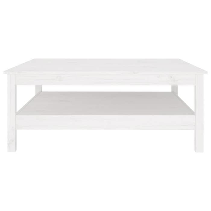 VidaXL Table basse Blanc 100x100x40 cm Bois massif de pin 814295