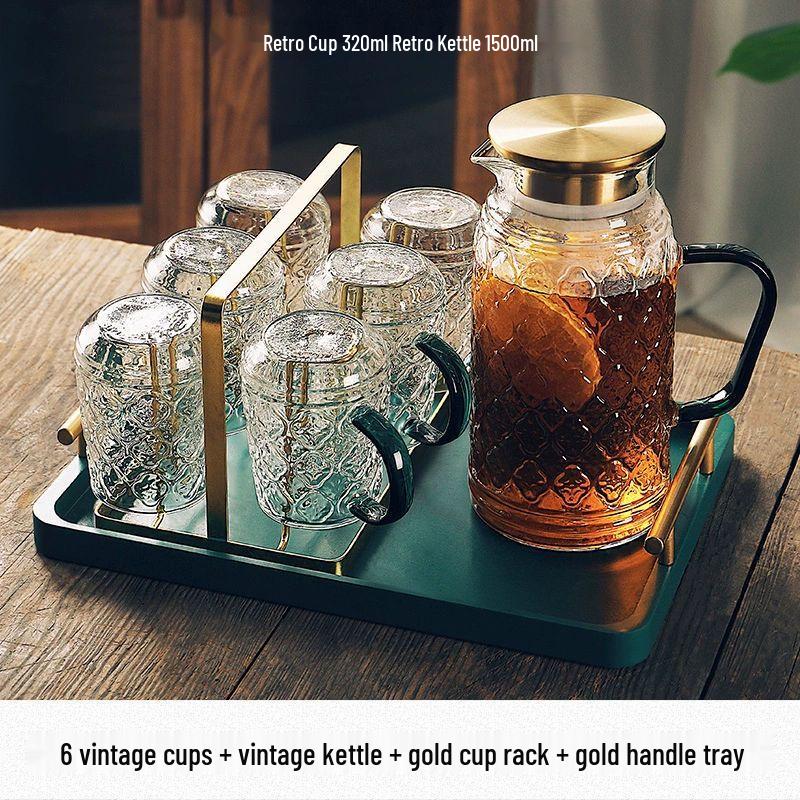 Retro Begonia Glassware Set