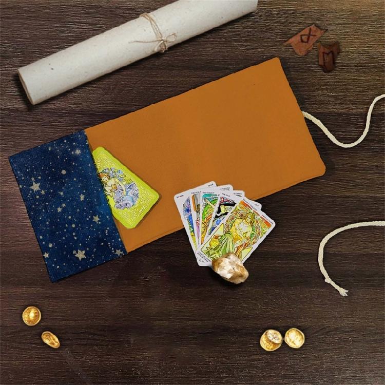 Tarots Storage Bag Multipurpose Gift Packaging Pouches Board Game Card Bag Foldable Card Organizers Rolls Up Card Sleeve