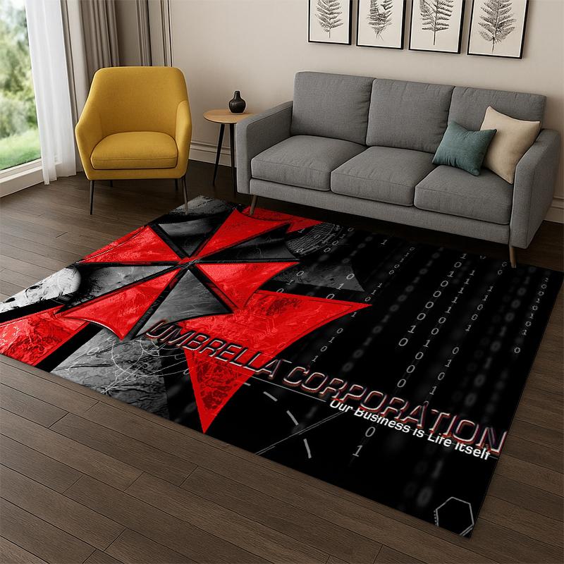 3D R-Resident Evil Leon Game Cartoon Tapijt Vloerkleed voor Slaapkamer Woonkamer Bank Speelkamer Deurmat Huisdecoratie, Kinderkamer Tapijt Antislip