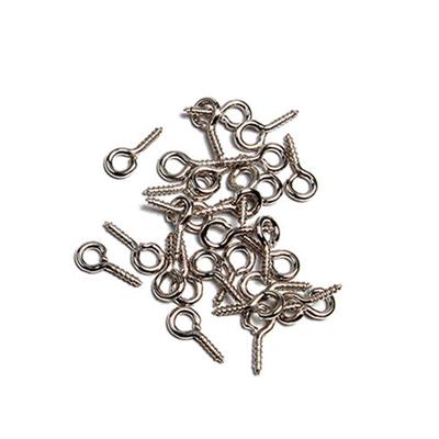 100pcs Metal Screw Eye Pin Drill Hook Loop Clay Resin Jewelry Findings Accessory