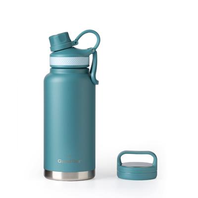 Garrafa de Água Premium de Aço Inoxidável com Isolamento a Vácuo de Boca Larga GRANDTIES, 946ml, Disponível em 9 Cores, Inclui Duas Tampas e Grande Fácil de Limpar