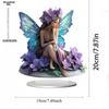 2D Flat Acrylic Purple Dragon Butterfly Girl Decoration, Indoor and Outdoor Decoration - No Battery/electricity Required, Free Day Decoration, S