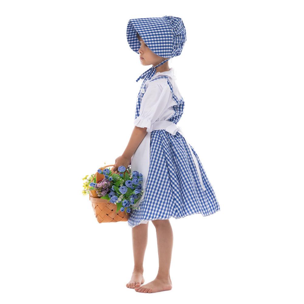 Peasant Girl Dress Women With Polyester Fabric For Cosplay And Stage Performances