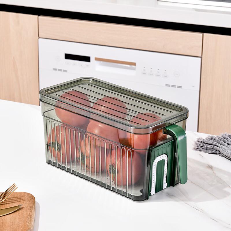 Refrigerator Food Storage Box with Handle