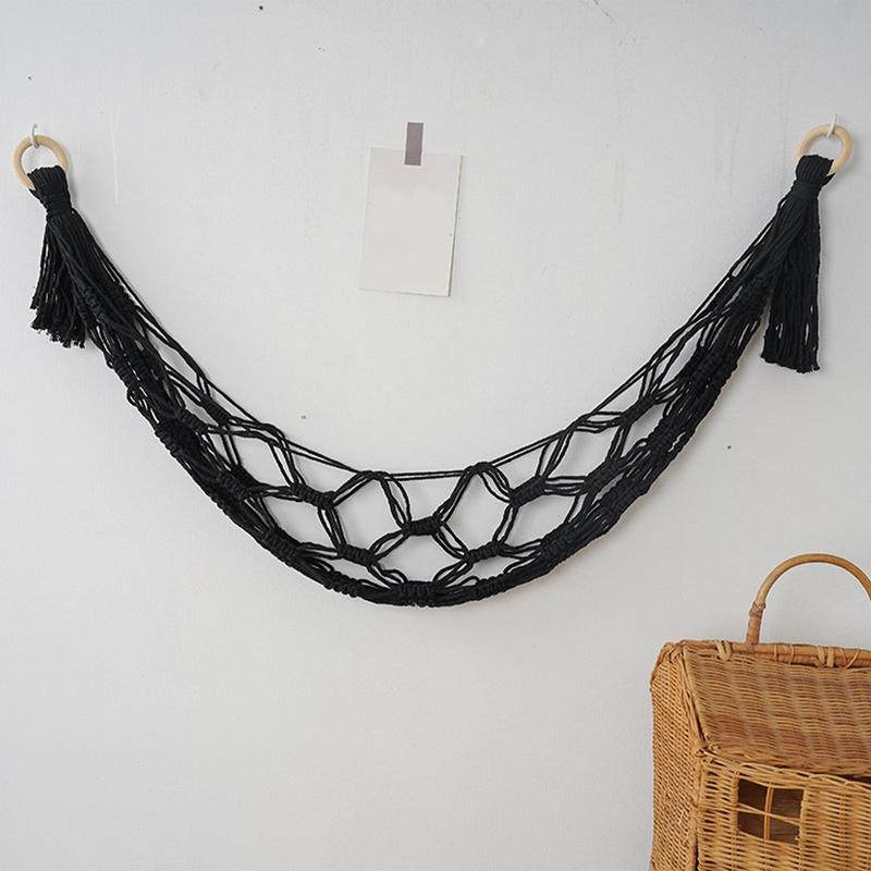 Boho Hnízdo na plyšáky Úložná síťka na plyšáky s makramé Organizér na hračky Úložná síťka Koutek na plyšáky