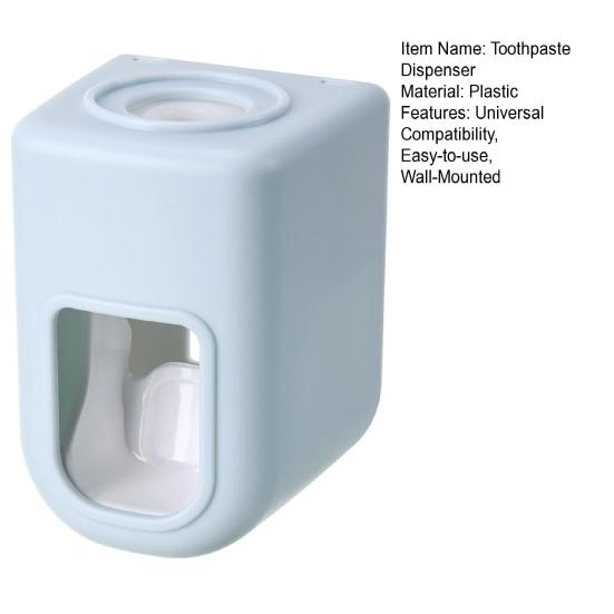 Wall Mounted Toothpaste Dispenser Adhesive Toothpaste Holder No Drilling Automatic Toothpaste Squeezer for Kids And Adults Bathroom