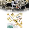Small Ball Valves Core Extractor Kit Includes Brass Adapters Sealing Washers for R410A R22 32 Refrigerants Ports Use